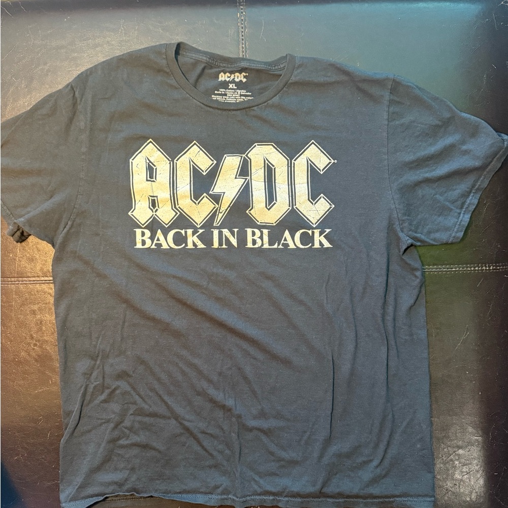 AC/DC Back in Black Men's Tee - Dark Gray